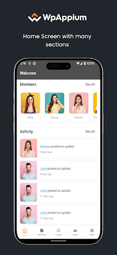 WpAppium for BuddyBoss Screen 2