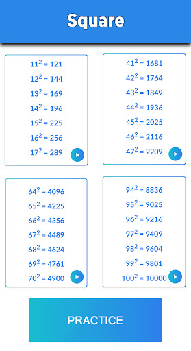 Kids Math Tables  Practices