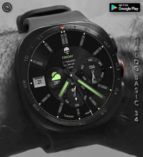 Analog Basic 34 Wear OS 5+ screenshot 4
