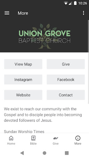 Union Grove Baptist Church Screen 3