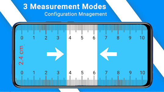標尺應用程序–以英寸+厘米為單位測量長度