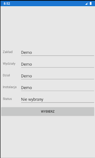 Android application PrzyrządyMobile screenshort