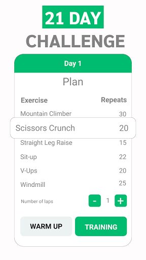 Abs workout: 21 Day Challenge Screenshot 3 - AppWisp.com