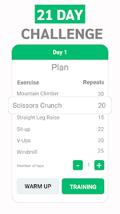 Abs workout  - 21 Day Fitness Challenge  Screenshots 3