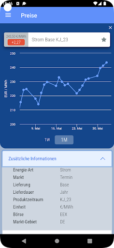 Energie Preise Screen 3