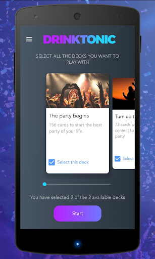 Android application Drinktonic - Drinking Game screenshort