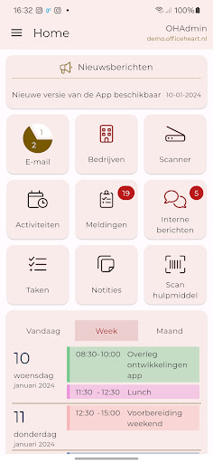 Android application OfficeHeart screenshort