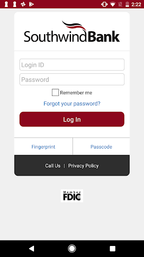 Android application Southwind Bank screenshort