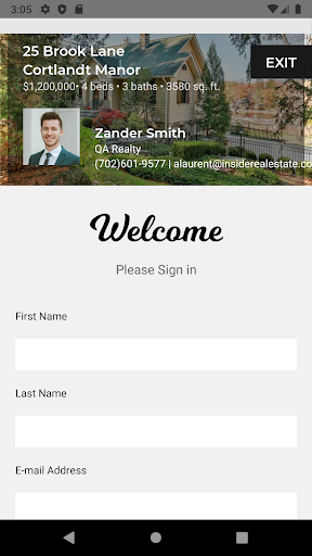 Android application Samson Properties Open House screenshort