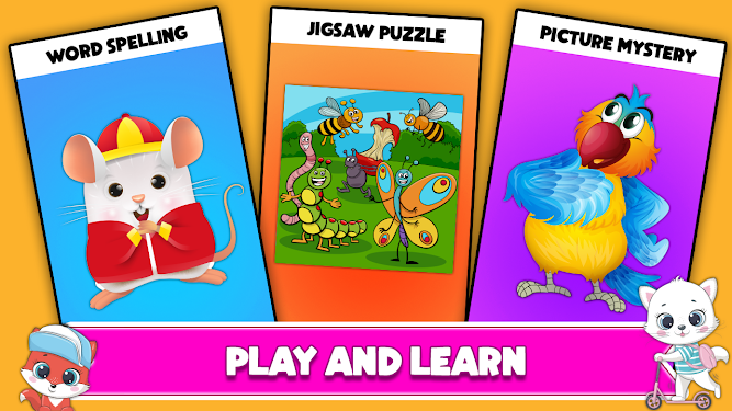 #2. Kids Spelling & Jigsaw Puzzles (Android) By: Girls Fashion Entertainment