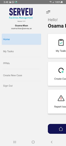 Android application ServeU AI TaskMaster screenshort
