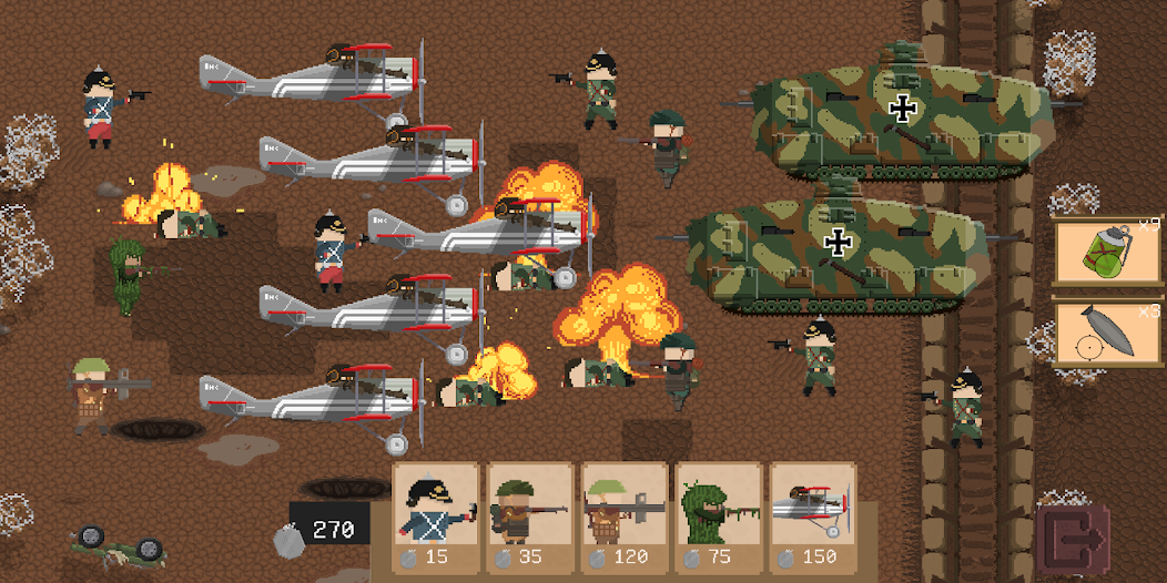 Trench Warfare - WW1 War Games 2.0.1 APK + Mod (Unlimited money / Unlocked / Weak enemy) for Android