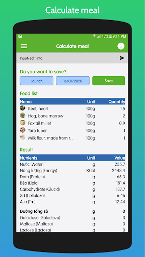 Android application Nubo - Body and Nutrition screenshort