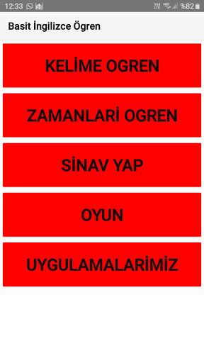 Android application Basit İngilizce Öğren screenshort
