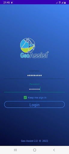 Android application GeoAssist screenshort