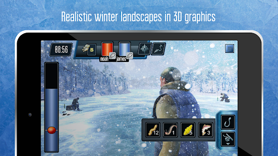 Ice fishing games for free. Fisherman simulator. Screenshot