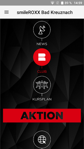 Android application smileROXX Fitness screenshort