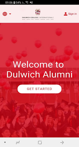 Android application Dulwich Alumni screenshort