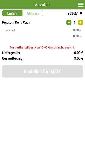 Subito Pizzaservice Screen 2