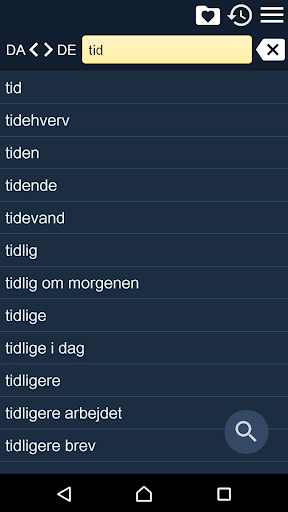 Android application Danish German Dictionary screenshort