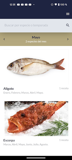 Android application Consumo pescado artesanal DEV screenshort