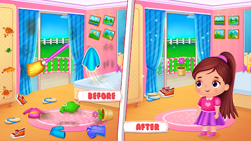 Android application candy house cleaning for girls screenshort