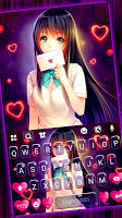 screenshot of Cute Lovely Girl Keyboard Them