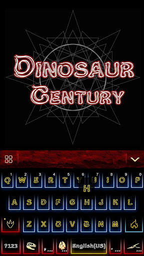 Android application Dinosaur Kika Keyboard Theme screenshort