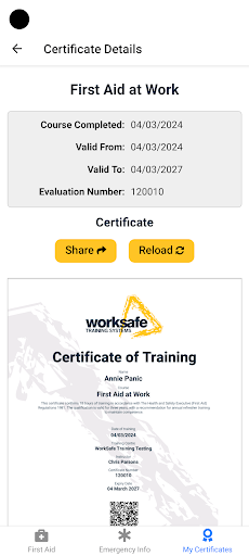 WorkSafe Emergency Guidance Screen 3