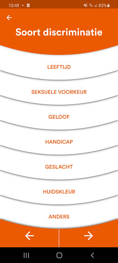 Discriminatie melder Screen 3