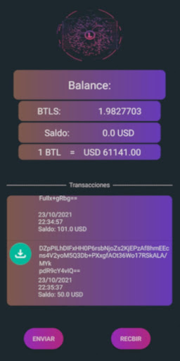 Android application L Wallet ::LCRIPTO screenshort