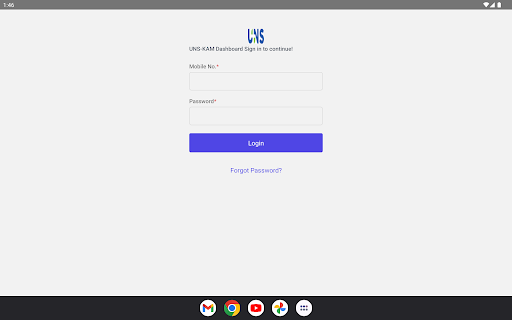 Android application UNS KAM screenshort