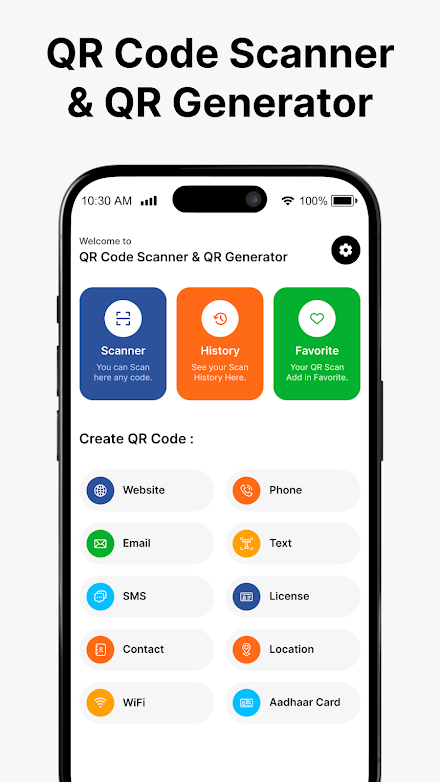 QR Code Scanner & QR Generator Screen 2