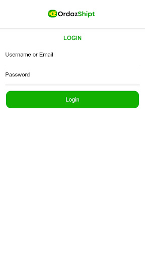 Android application ordazshipt screenshort