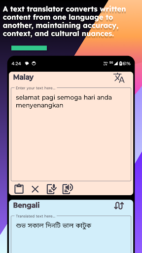 Malay Bengali Translate Screen 3