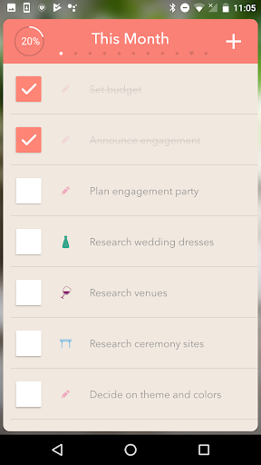Wedding Planner Screen 2