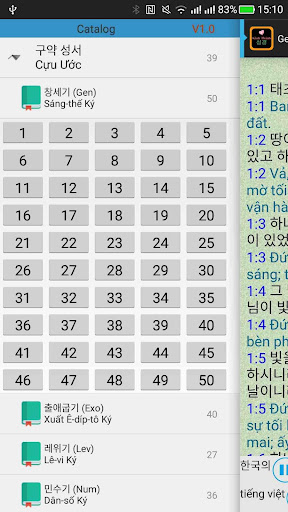 Korean-Vietnamese Audio Bible Screen 2