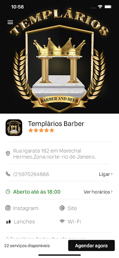 Templários Barber Screen 2