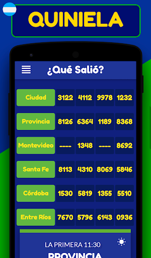 Android application Quiniela Argentina screenshort