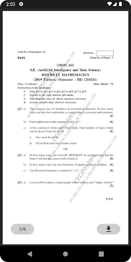 Sppu Question paper Screen 3