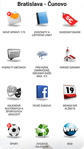 Android application Bratislava - Čunovo screenshort