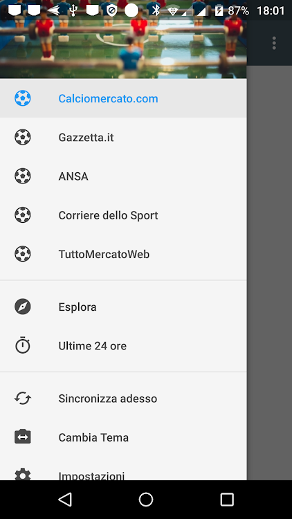 Calcio notizie aggiornate - 2.1 - (Android)
