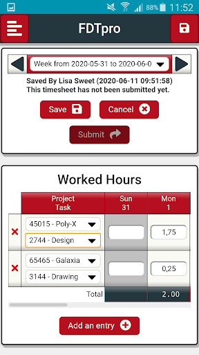 Android application FDTpro screenshort
