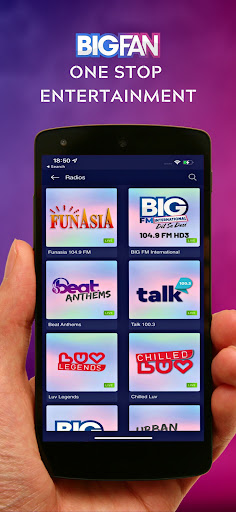 Android application BigFan TV screenshort