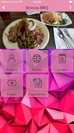 Android application Browns BBQ screenshort