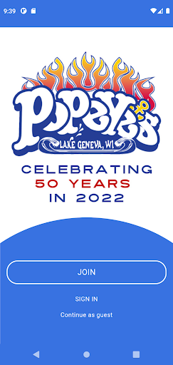 Android application Popeye's of Lake Geneva screenshort