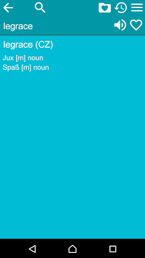Czech German Dictionary Screen 3
