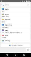 screenshot of Offline Swedish-English Dict