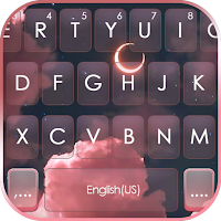 Pink Aesthetic Sky Keyboard Background