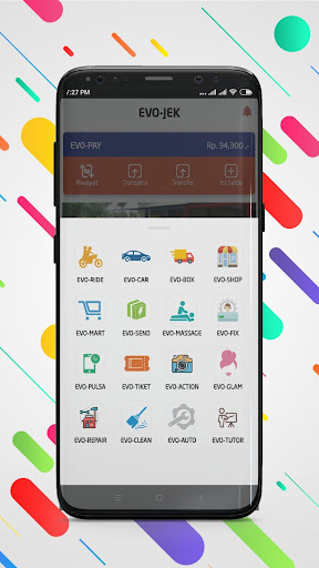 Android application EVOJEK - Transport & Delivery screenshort